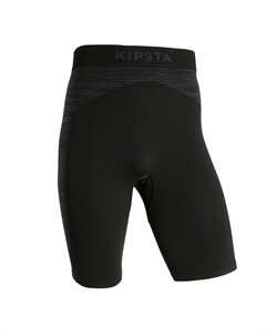 Функциональные шорты футбольные Keepdry 500 женские/мужские черные, черный/угольно-серый Kipsta