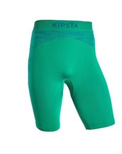 Функциональные шорты футбольные Keepdry 500 женские/мужские зеленые, изумрудно-зеленый/зеленый джунглей Kipsta