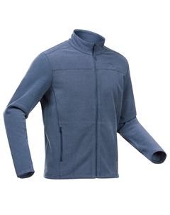 Толстовка MH120 для походов флисовая на молнии мужская, синий Quechua