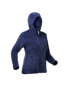 Толстовка для походов флисовая женская SH500 Ultra-Warm, синий Quechua