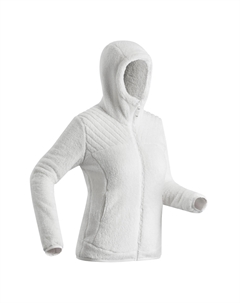 Толстовка флисовая женская для походов SH500, белый Quechua