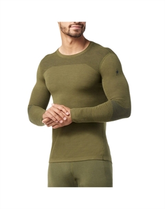 Топ Intraknit Thermal Merino Base Layer с круглым вырезом, светло-оливковый Smartwool