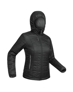 Тренировочная куртка футбольная Fcoat 100 ватная женская черная, черный Kipsta