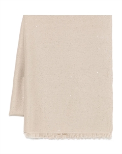 Шарф с пайетками, нейтральный Brunello cucinelli