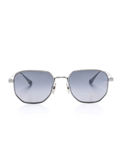 Солнцезащитные очки Lewalani в геометричной оправе, серебряный Maui jim