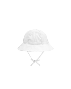 Однотонная детская шапочка из хлопка, белый Boboli