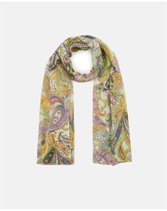 Шарф пейсли из переработанного полиэстера с принтом, светло-зеленый Codello