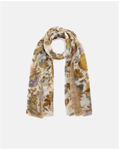 Элегантный шарф из модала и шелка с цветочным принтом, бежевый Codello