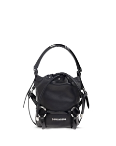 Кожаная сумка-ведро, черный Dsquared2