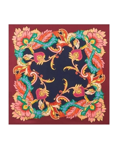 Шелковый шарф с цветочным принтом, красный Etro