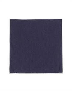 Платок-паше с контрастной отделкой, синий Eleventy