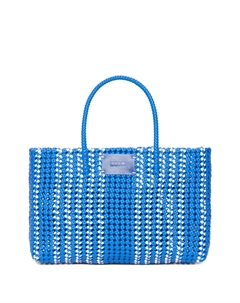 Сумка-тоут с нашивкой-логотипом, синий Msgm