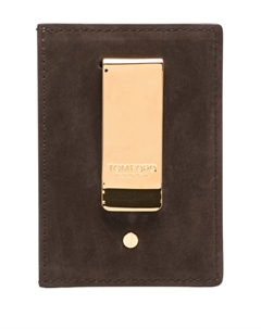 Визитница T-line из нубука, коричневый Tom ford