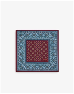 Мужской шелковый шарф с черепами, пурпурный Scalpers