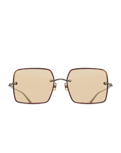 Солнцезащитные очки в квадратной оправе, коричневый Retrosuperfuture