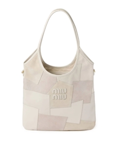 Сумка Ivy в технике пэчворк, белый Miu miu