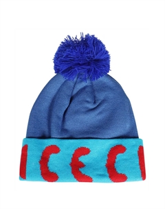 Шапка с логотипом-интарсией, синий Icecream