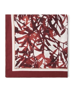 Шарф с цветочным принтом, красный Brunello cucinelli