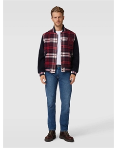 Куртка-бомбер в клетку тартан, темно-красный Tommy hilfiger