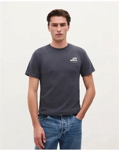 Мужская футболка из хлопка с короткими рукавами, темно-серый Scalpers