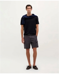 Мужские шорты-карго с застежкой на молнию и пуговицы, тёмно-синий Scalpers