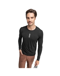 Мужская рубашка Rubra с длинными рукавами и гравием, чёрный Siroko