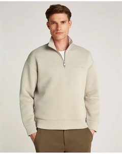 Мужской свитшот с застежкой-молнией на полумолнию, синий Calvin klein