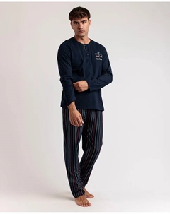 Мужская длинная пижама, тёмно-синий Admas