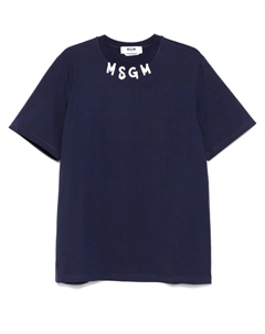 Футболка с логотипом, синий Msgm