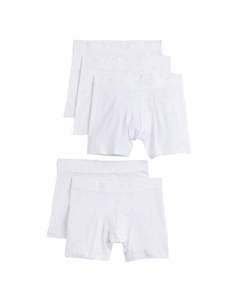 Комплект трусов-боксеров Cotton Boxer Shorts, 5 предметов, белый H&m