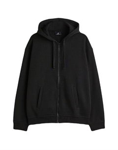 Худи Relaxed Fit Hooded Jacket, черный H&m