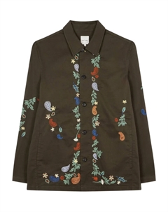 Вышитая рубашка, зеленый Paul smith