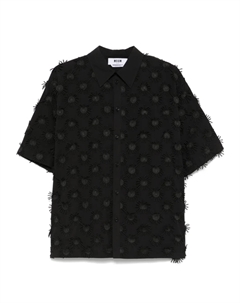 Рубашка с аппликацией «солнце», черный Msgm