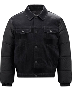 Пуховик Denim Puffer 'Darkest Black', черный Mcq