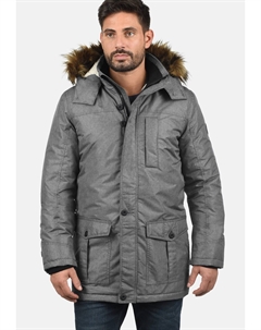 Пальто зимнее с карманами, серый Solid