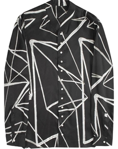 Рубашка Snap Collar Faun Shirt 'Black/Natural', черный Rick owens