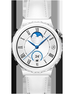 Часы Watch GT 3 Pro кожаный ремешок Белые (Frg-B19V) Huawei