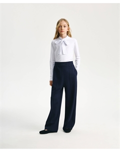 Водолазка для девочки с бантом белая Gulliver