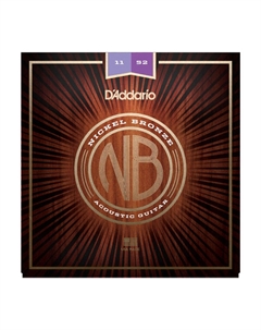 Струны для акустических гитар, металлические D'ADDARIO NB1152 Nickel Bronze Acoustic, Custom Light, 11-52 D`addario