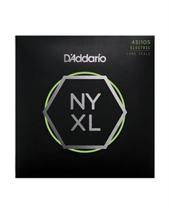 Струны для бас-гитар D'ADDARIO NYXL45105 Bass, Light Top / Med Bottom, 45-105 D`addario