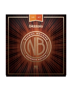 Струны для акустических гитар, металлические D'ADDARIO NB1047 Nickel Bronze Acoustic, Extra Light, 10-47 струны для акустической гитары D`addario