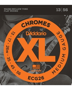 Струны для электрогитар D'ADDARIO ECG26 SET GTR CHROMES MED D`addario
