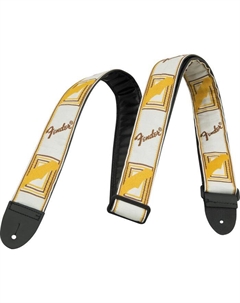 Ремни для гитар 2` MONOGRAMMED WHITE/BROWN/YELLOW STRAP Fender