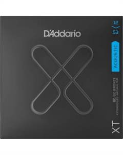 Струны для акустических гитар, металлические D'ADDARIO XTABR1253 SET ACOUS XT 80/20 LIGHT D`addario
