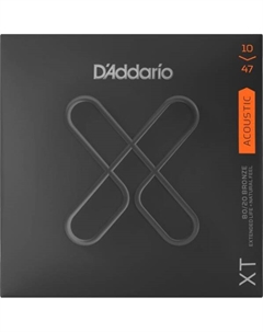Струны для акустических гитар, металлические D'ADDARIO XTABR1047 SET ACOUS XT 80/20 X-LIGHT D`addario
