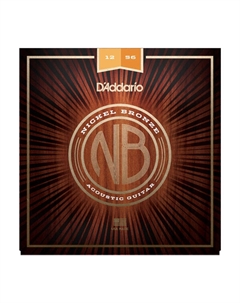 Струны для акустических гитар, металлические D'ADDARIO NB1256 Nickel Bronze Acoustic, Light Top / Med Bottom, 12-56 D`addario