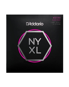 Струны для бас-гитар D'ADDARIO NYXL45130 - Set NYXL Bass, Regular Light 5-String, 45-130 D`addario