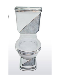 Унитаз напольный Klasik KL310.001I0 серый декор "диагональ" Creavit