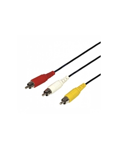 Кабель 3xRCA(M)-3xRCA(M), 10 м, черный (17-0207) Rexant