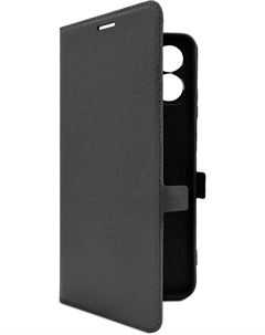 Чехол-книжка BoraSCO для смартфона Realme C51/C53, искусственная кожа/микрофибра, черный (72246) Borasco